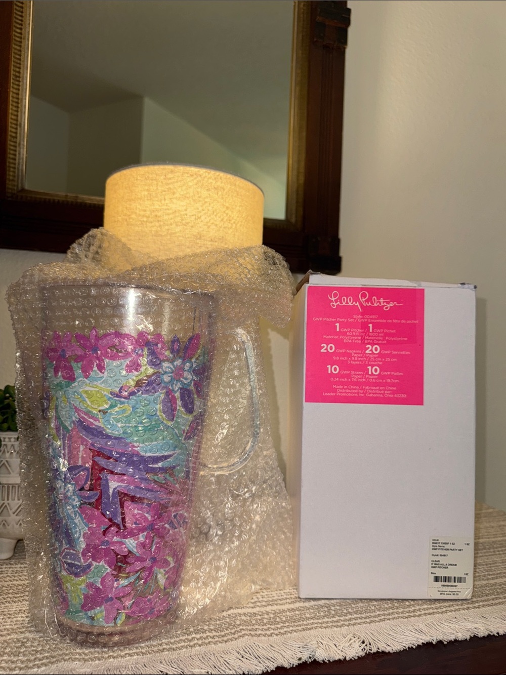 Lilly Pulitzer “It Was All A Dream” Pitcher Party Set NEW IN BOX